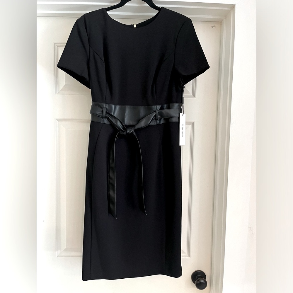 Calvin Klein black knee length dress